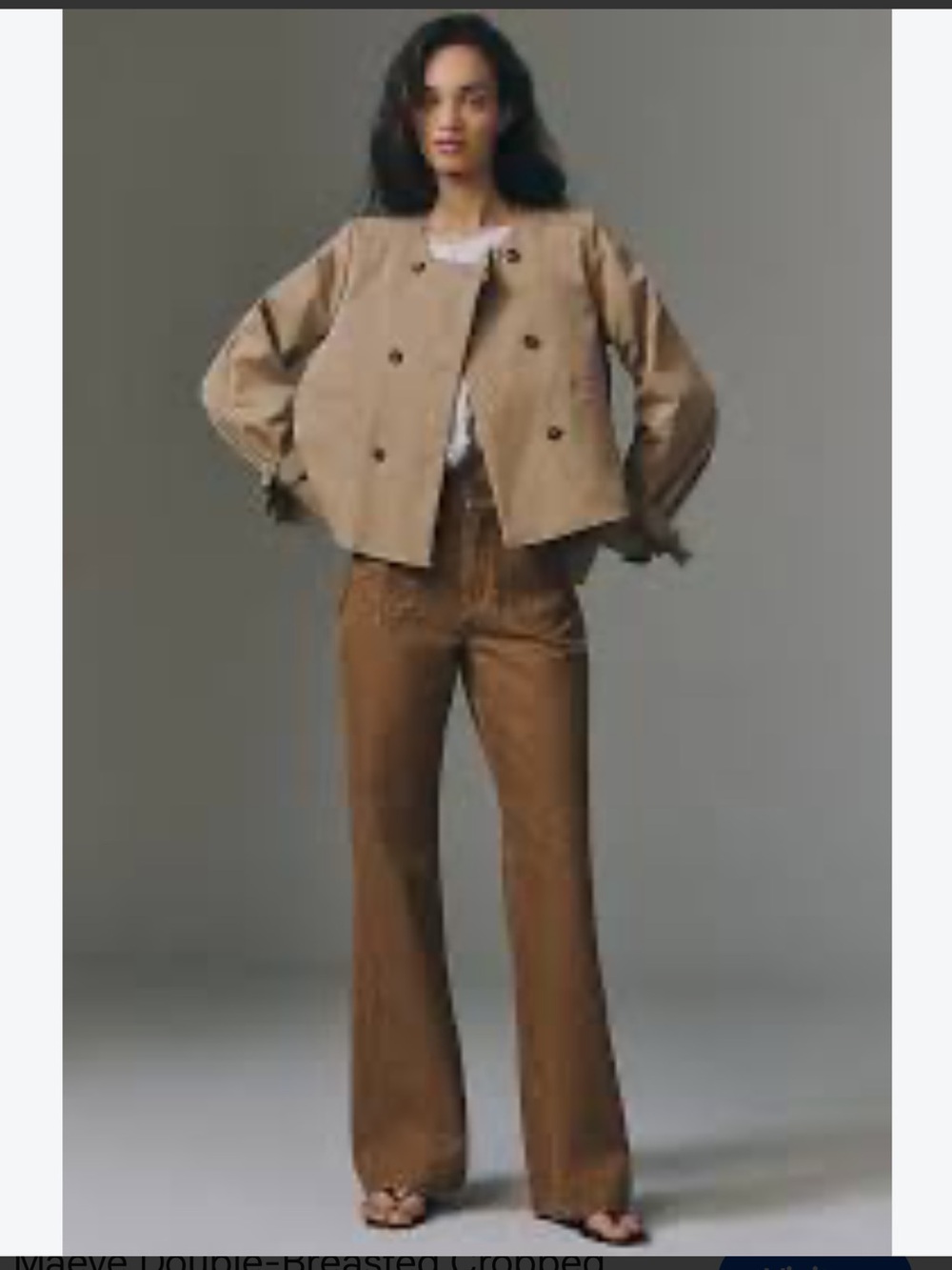 NWT retail $148 size S #Anthropologie.
“Double Breasted Cropped Trench Jacket”.